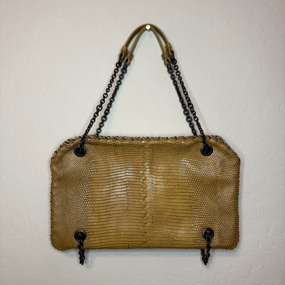 Bottega Veneta Coco Nature Duo Chain Lizard Bag